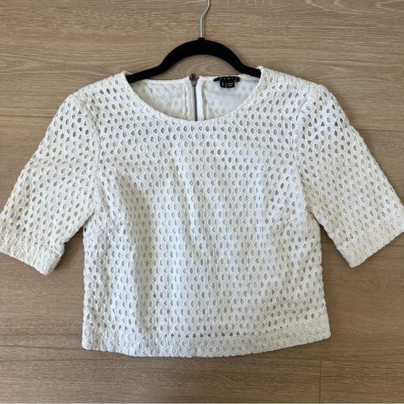 Theory Tops - Theory White Eyelet Top
